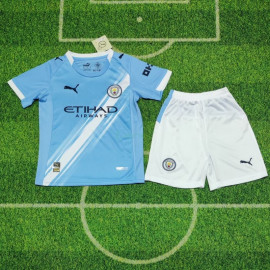 Camiseta Manchester City 1ª Equipación 2025/2026 Niño Kit Azul 