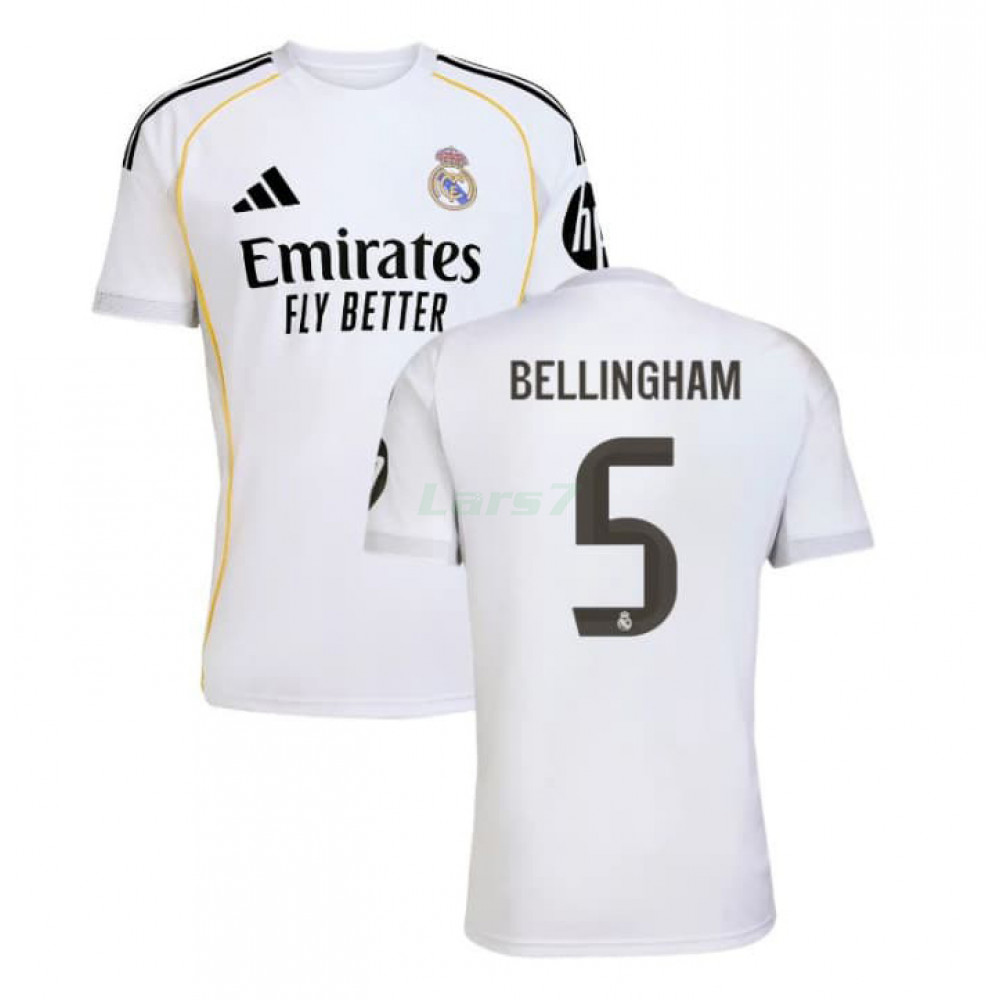 Camiseta BELLINGHAM 5 Real Madrid 1ª Equipación 2025/2026 Blanco