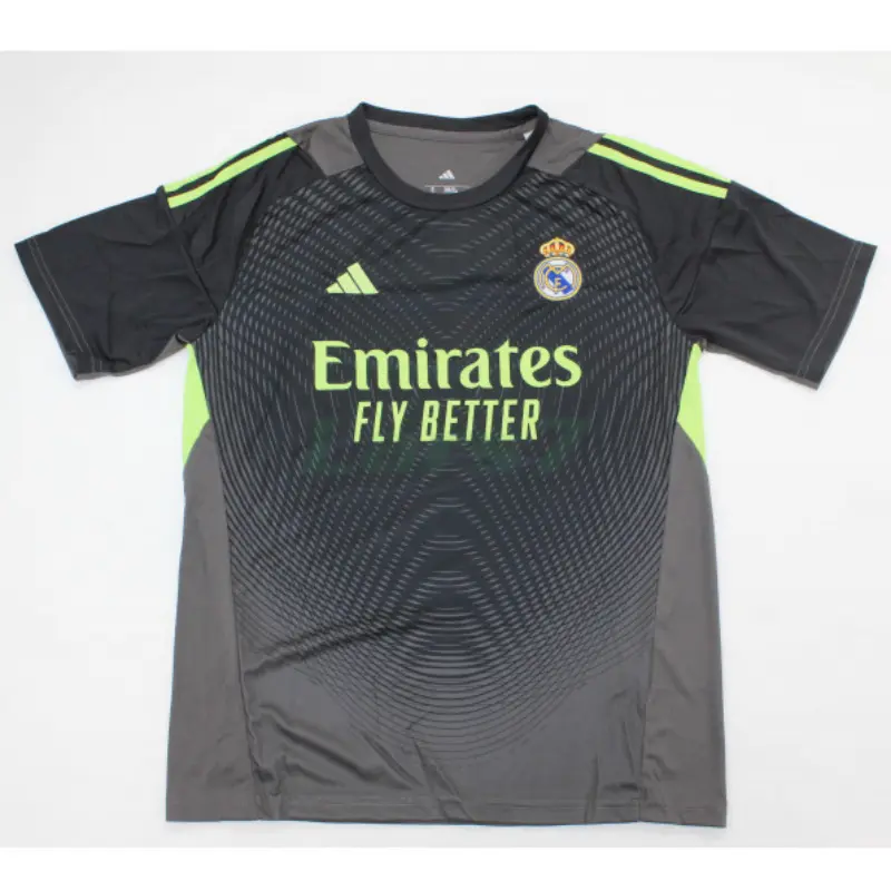 Camiseta de Portero Real Madrid 2025/2026 Negro con Parche HP Camiseta de Portero Real Madrid 2025/2026 Negro con Parche HP