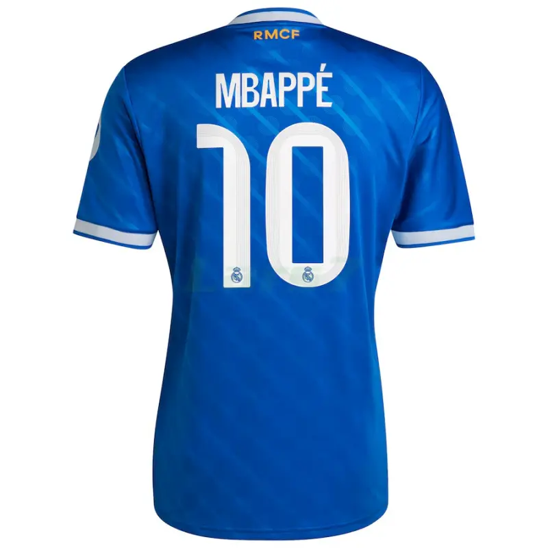 Camiseta MBAPPÉ 10 Real Madrid 3ª Equipación 2025/2026 Azul con Parche HP