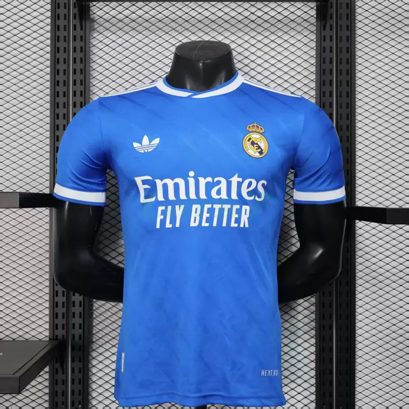 Camiseta Real Madrid 3ª Equipación 2025/2026 Azul con Parche HP (EDICIÓN JUGADOR) Camiseta Real Madrid 3ª Equipación 2025/2026 Azul con Parche HP (EDICIÓN JUGADOR)