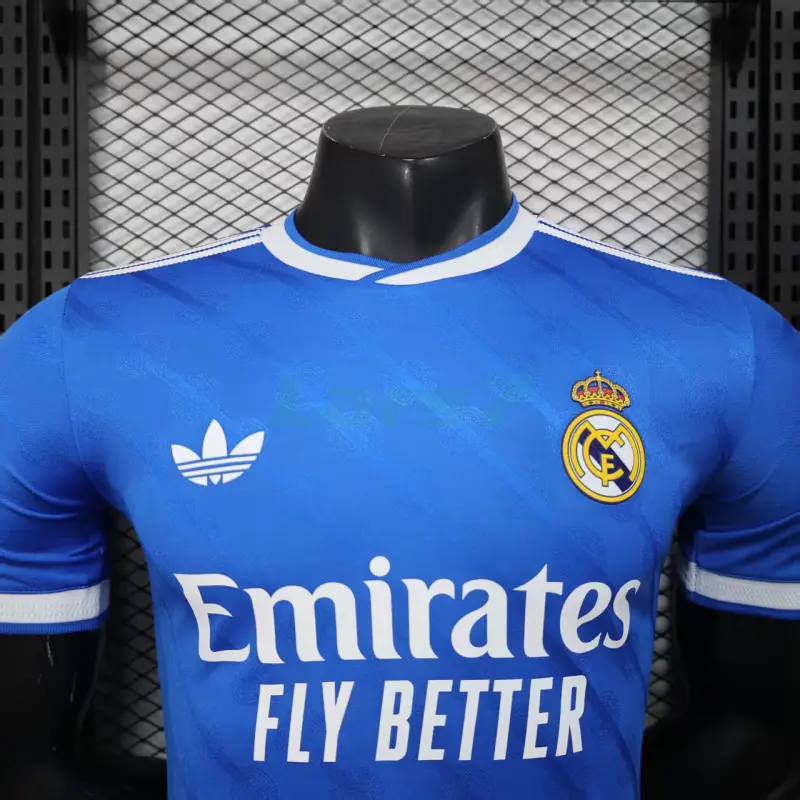 Camiseta Real Madrid 3ª Equipación 2025/2026 Azul con Parche HP (EDICIÓN JUGADOR)