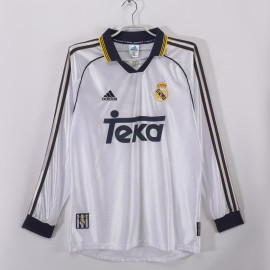Camiseta Real Madrid 1ª Equipación Retro 1998/00 ML Blanco Camiseta Real Madrid 1ª Equipación Retro 1998/00 ML Blanco
