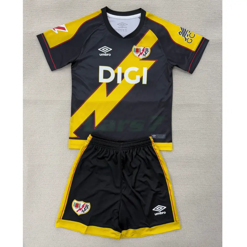 Camiseta Rayo Vallecano 3ª Equipación 2025/2026 Negro/Amarillo con Parche La Liga