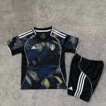 Camiseta Leeds United 3ª Equipación 2025/2026 Negro/Azul/Amarillo Niño Kit