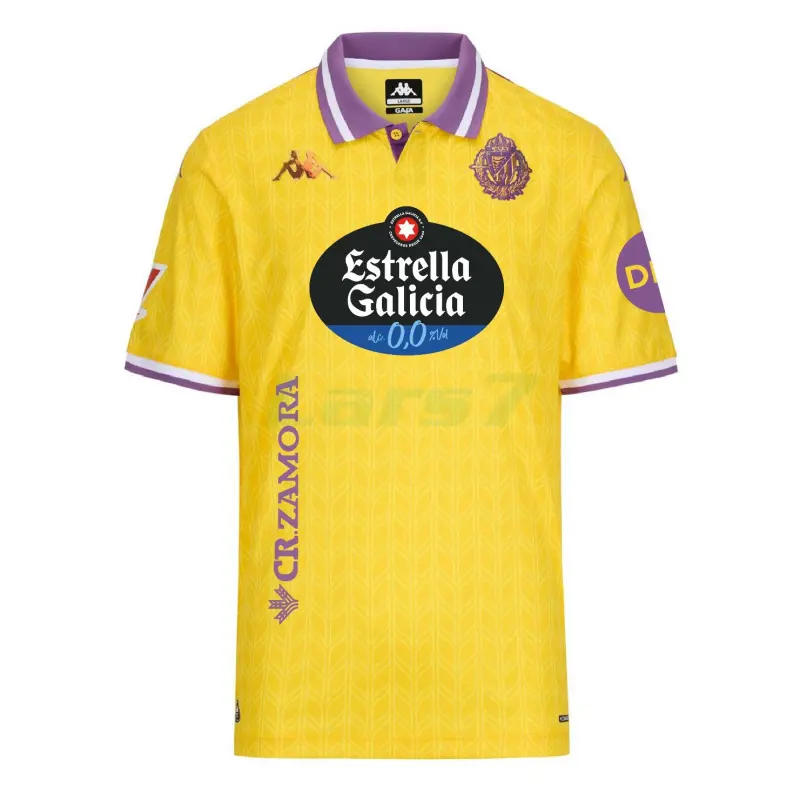 Camiseta Real Valladolid 3ª Equipación 2025/2026 Amarillo con Parche La Liga