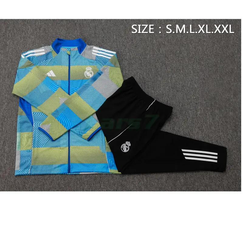 Chandal Real Madrid 2025/2026 en Azul y Verde a Rayas