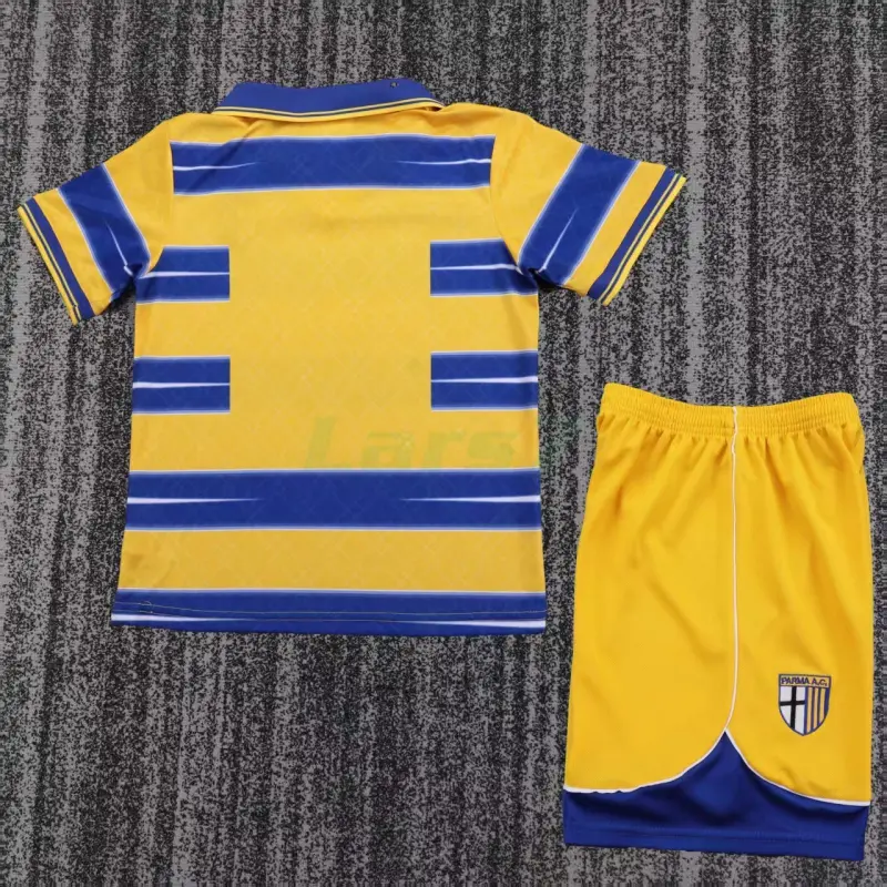 Camiseta Parma Calcio 1ª Equipación Retro 1998/99 Amarillo/Azul Niño Kit