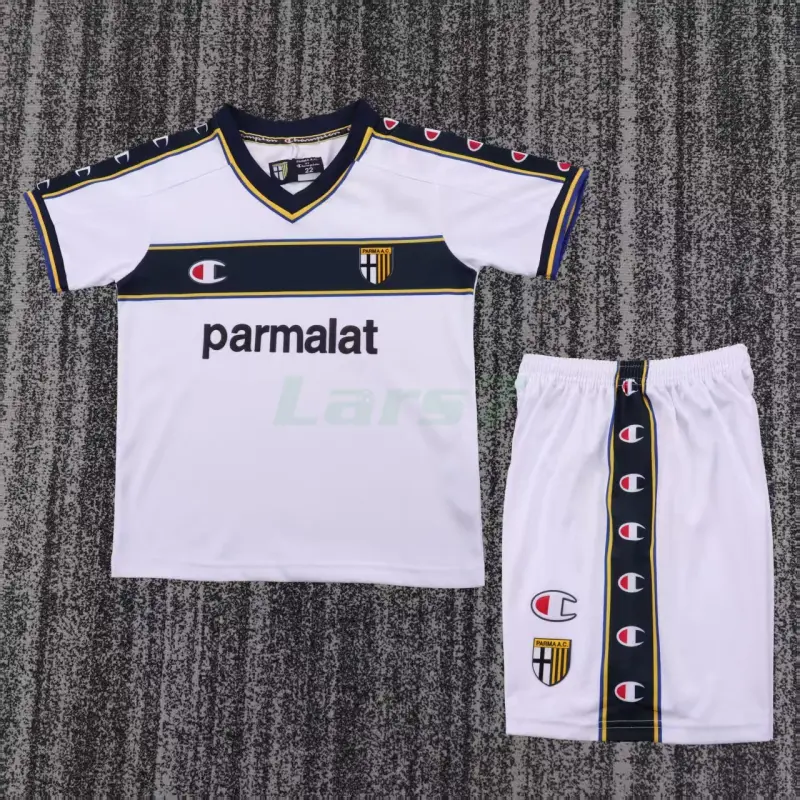 Camiseta Parma Calcio 1ª Equipación Retro 2002/03 Blanco Niño Kit