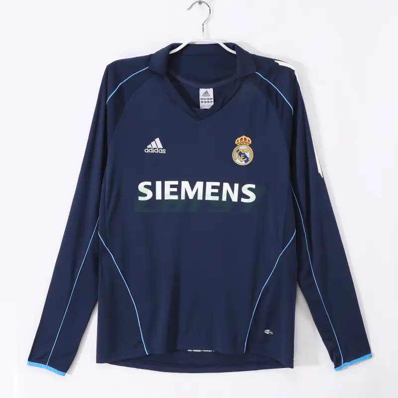 Camiseta Real Madrid 2ª Equipación Retro 2005/06 ML Azul Marino