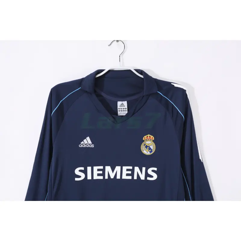 Camiseta Real Madrid 2ª Equipación Retro 2005/06 ML Azul Marino
