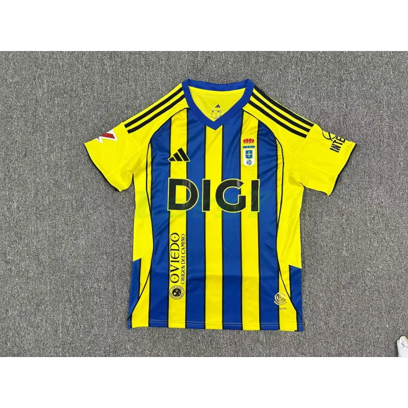 Camiseta Real Oviedo 2ª Equipación 2025/2026 Azul/Amarillo con Parche La Liga