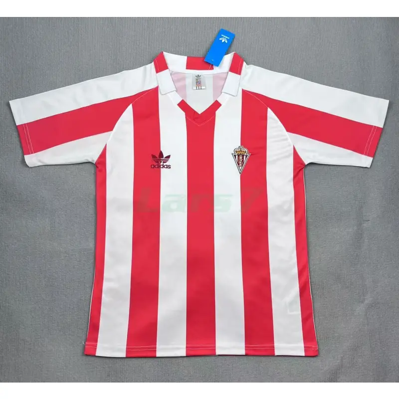 Camiseta Sporting de Gijón 1ª Equipación Retro 1986/88 Blanco/Rojo