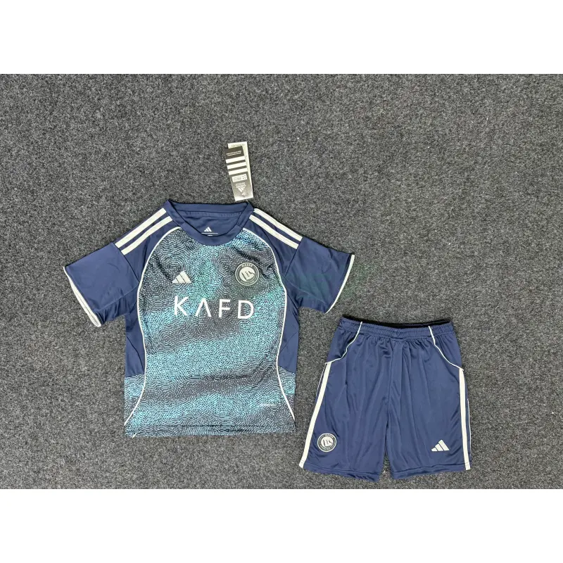 Camiseta Al Nassr 2ª Equipación 2025/2026 Azul Niño Kit