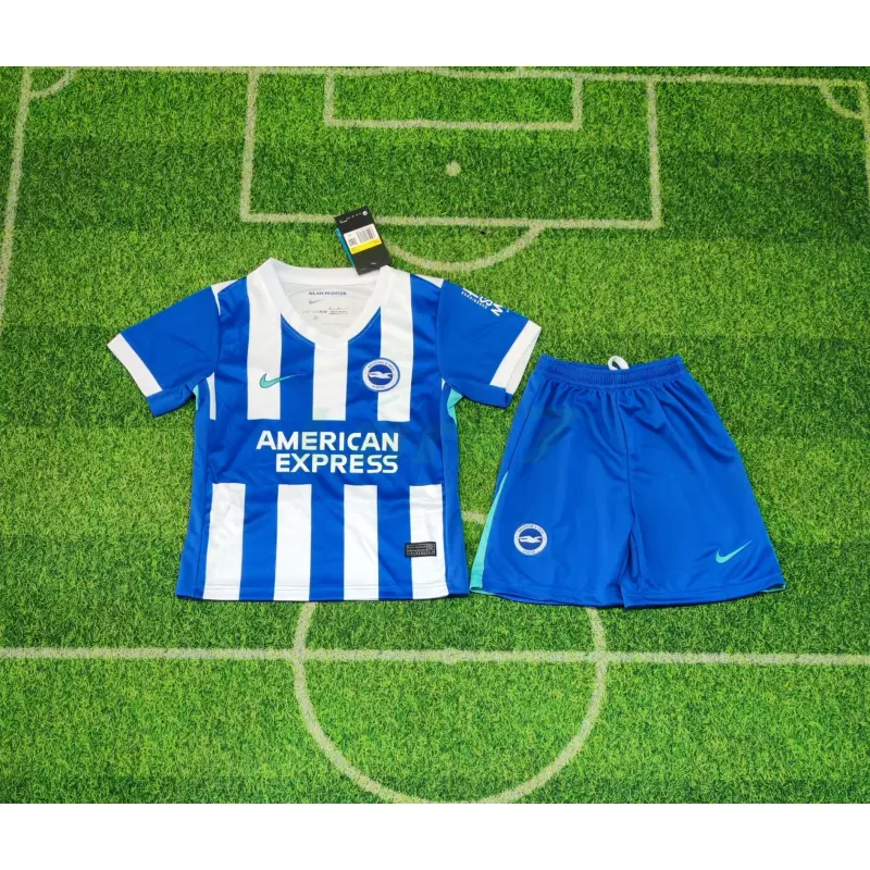 Camiseta Brighton 1ª Equipación 2025/2026 Azul/Blanco Niño Kit