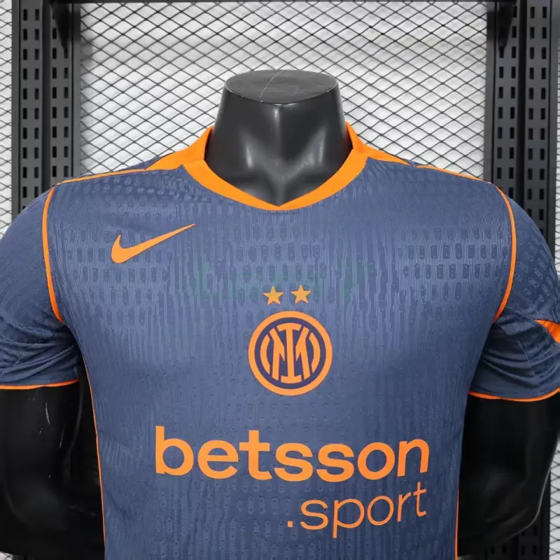 Camiseta Inter de Milan 3ª Equipación 2025/2026 Gris/Naranja (EDICIÓN JUGADOR)