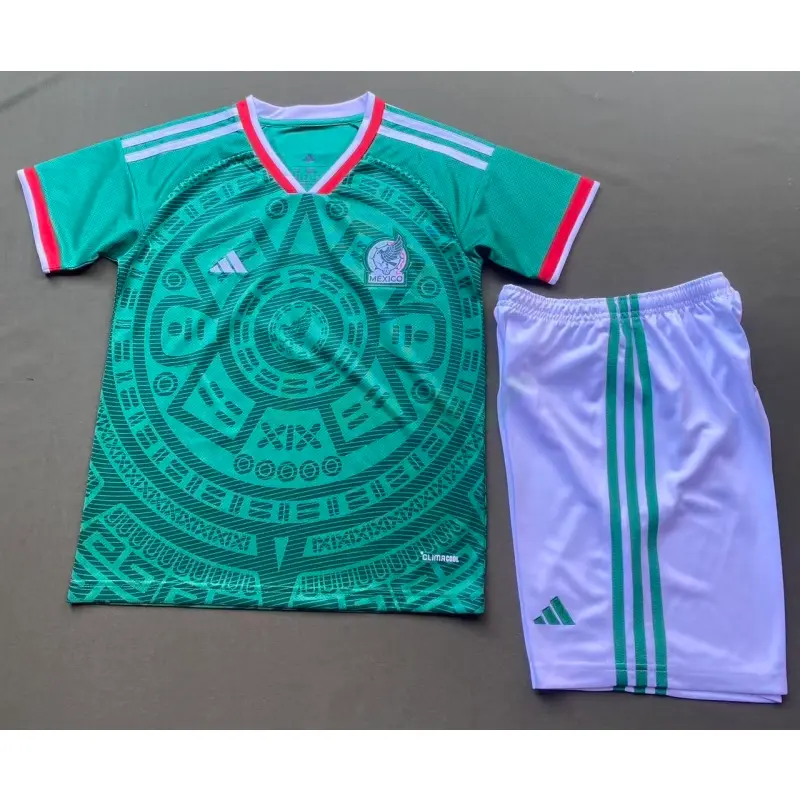 Camiseta México 1ª Equipación 2026 Verde Niño Kit