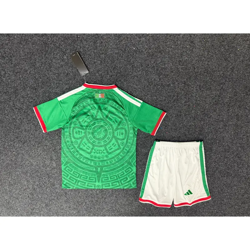 Camiseta México 1ª Equipación 2026 Verde Niño Kit