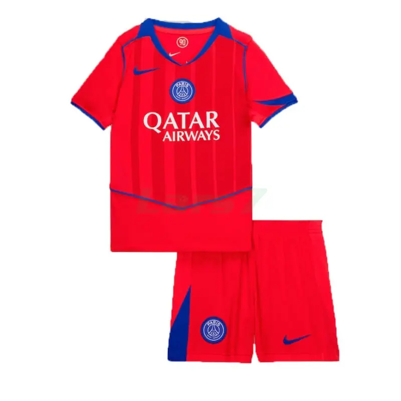 Camiseta PSG 3ª Equipación 2025/2026 Rojo Niño Kit