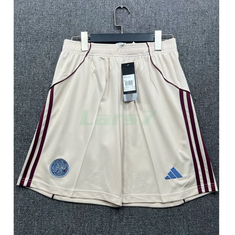 Pantalón Corto Ajax 3ª Equipación 2025/2026 Blanco Roto