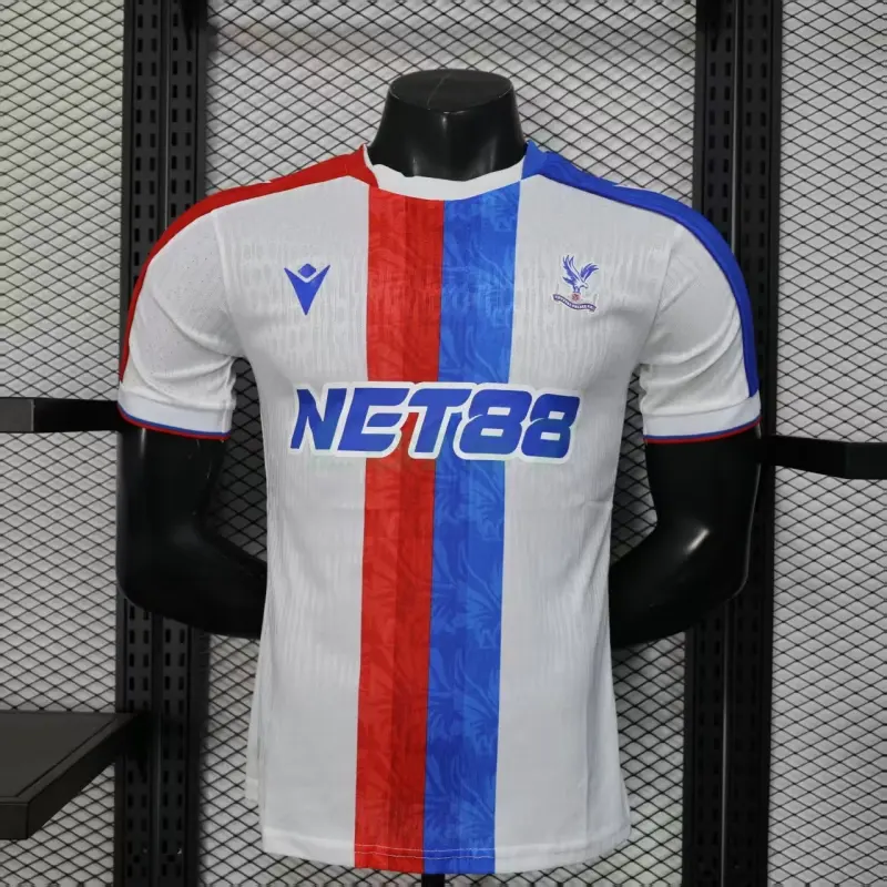 Camiseta Crystal Palace FC 2ª Equipación 2025/2026 Blanco/Azul/Rojo (EDICIÓN JUGADOR)