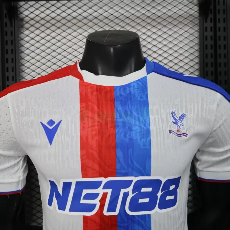 Camiseta Crystal Palace FC 2ª Equipación 2025/2026 Blanco/Azul/Rojo (EDICIÓN JUGADOR)