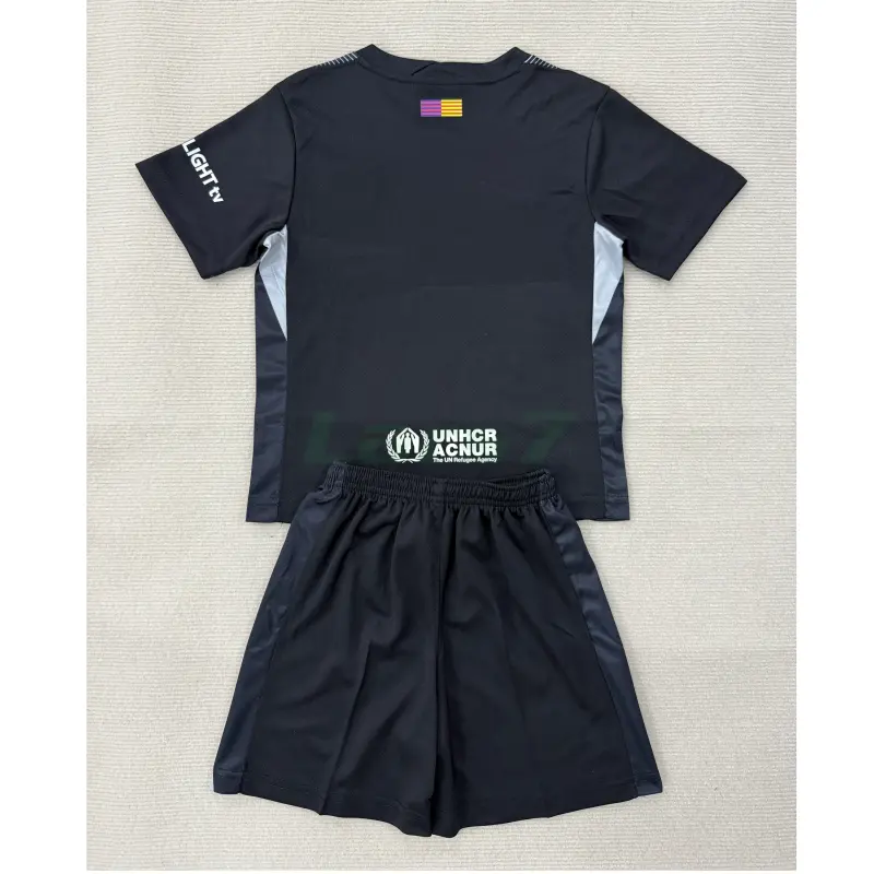 Camiseta de Portero Barcelona 2025/2026 Negro Niño Kit