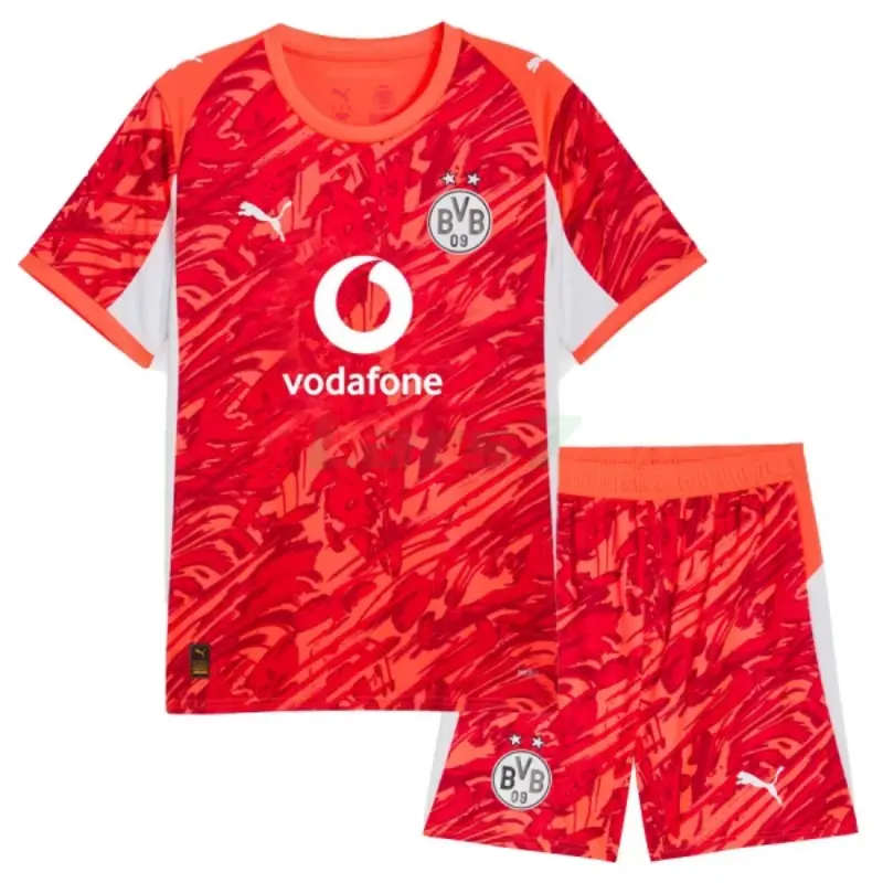 Camiseta de Portero Borussia Dortmund 2025/2026 Naranja Niño Kit