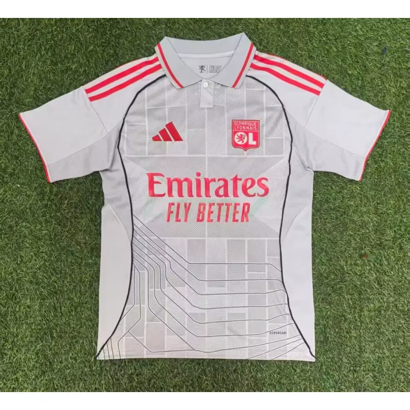 Camiseta Olympique De Lyon 3ª Equipación 2025/2026 Gris