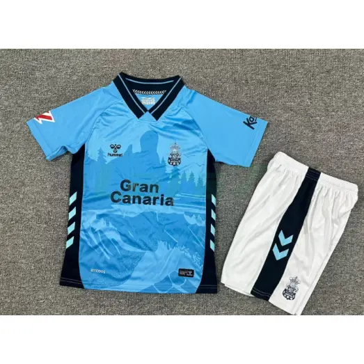 Camiseta Las Palmas 2ª Equipación 2025/2026 Azul Niño Kit con Parche La Liga