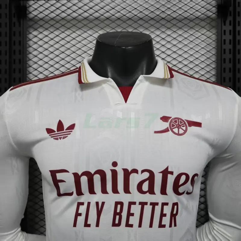 Camiseta Arsenal 3ª Equipación 2025/2026 ML Blanco (EDICIÓN JUGADOR)