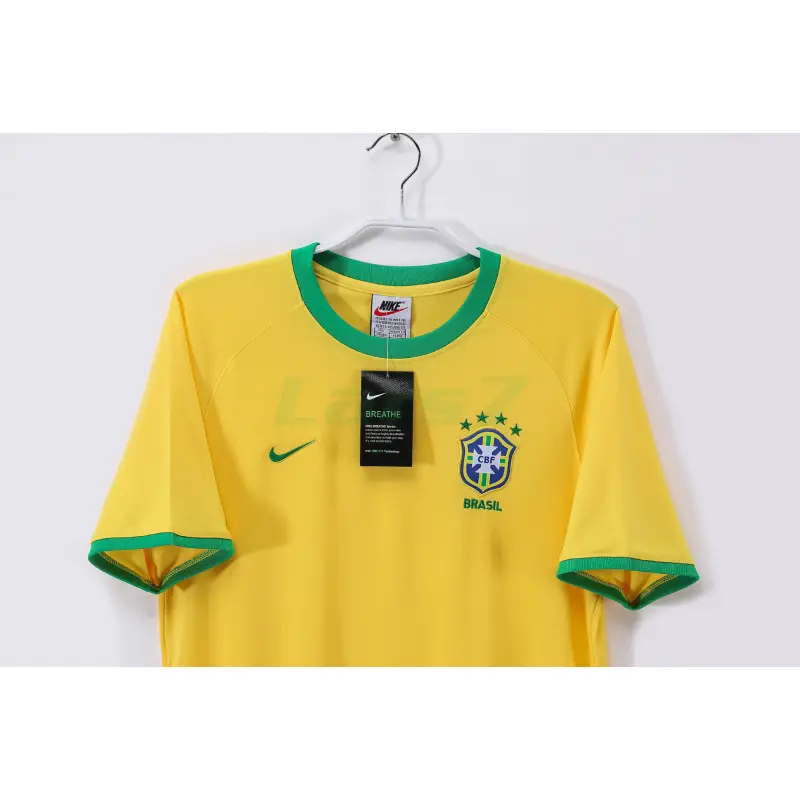 Camiseta Brasil 1ª Equipación Retro 2000 Amarillo