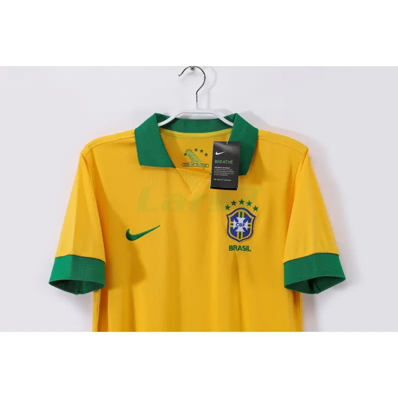 Camiseta Brasil 1ª Equipación Retro 2013 Amarillo