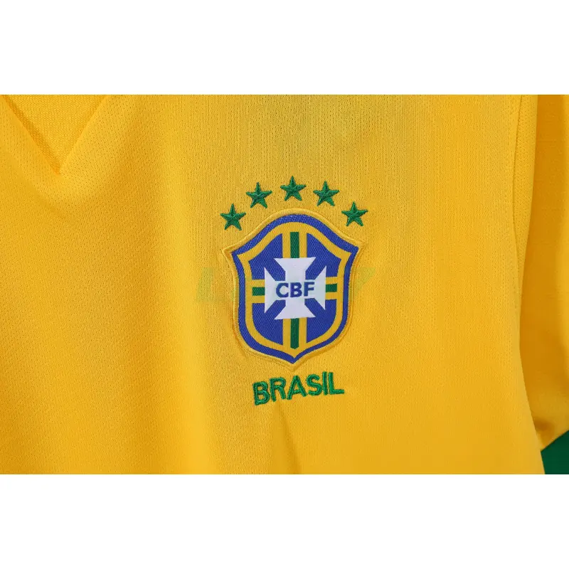 Camiseta Brasil 1ª Equipación Retro 2013 Amarillo