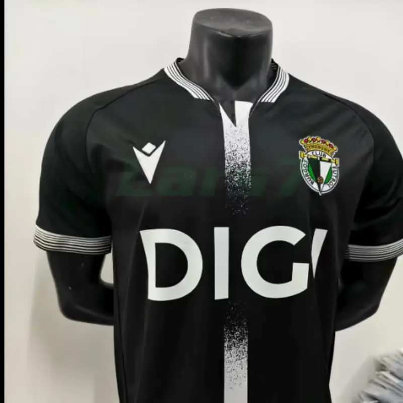 Camiseta Burgos CF 2ª Equipación 2025/2026 Negro/Blanco  (EDICIÓN JUGADOR)