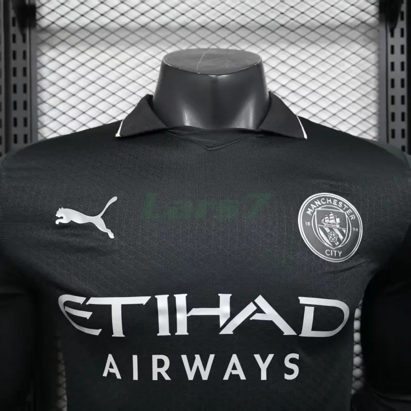 Camiseta Manchester City 2ª Equipación 2025/2026 ML Negro (EDICIÓN JUGADOR)