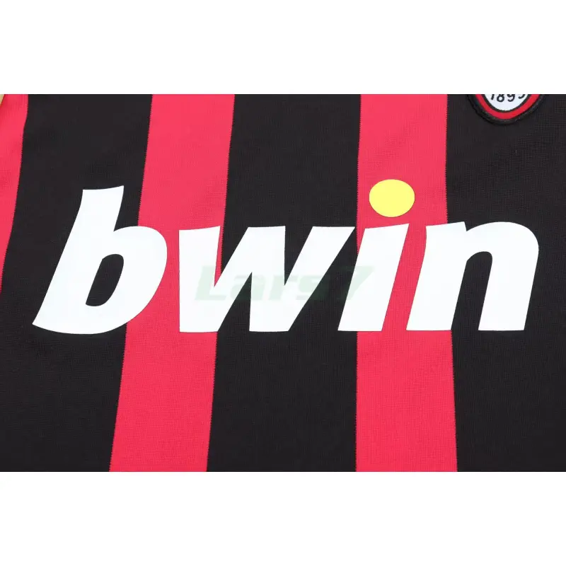 Camiseta AC Milan 1ª Equipación Retro 2006/07 ML Rojo/Negro Niño Kit