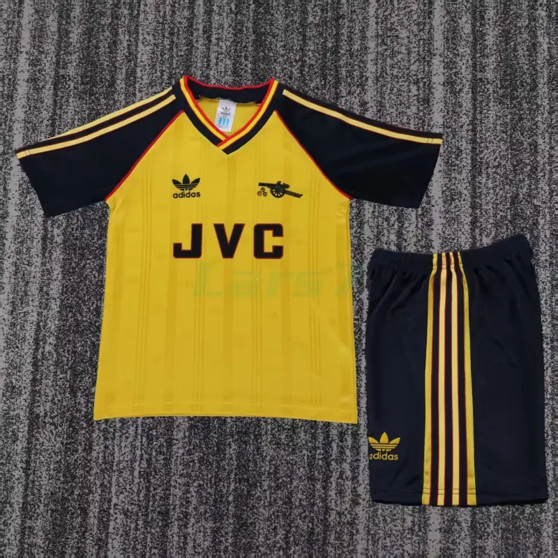 Camiseta Arsenal 2ª Equipación Retro 1988/90 Amarillo/Negro Niño Kit