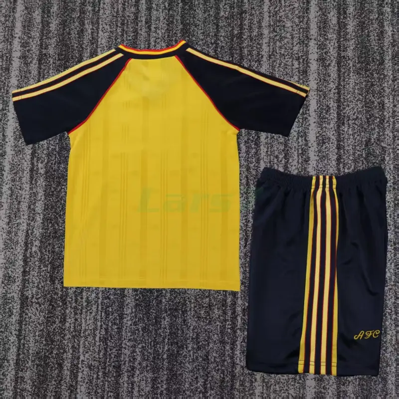 Camiseta Arsenal 2ª Equipación Retro 1988/90 Amarillo/Negro Niño Kit
