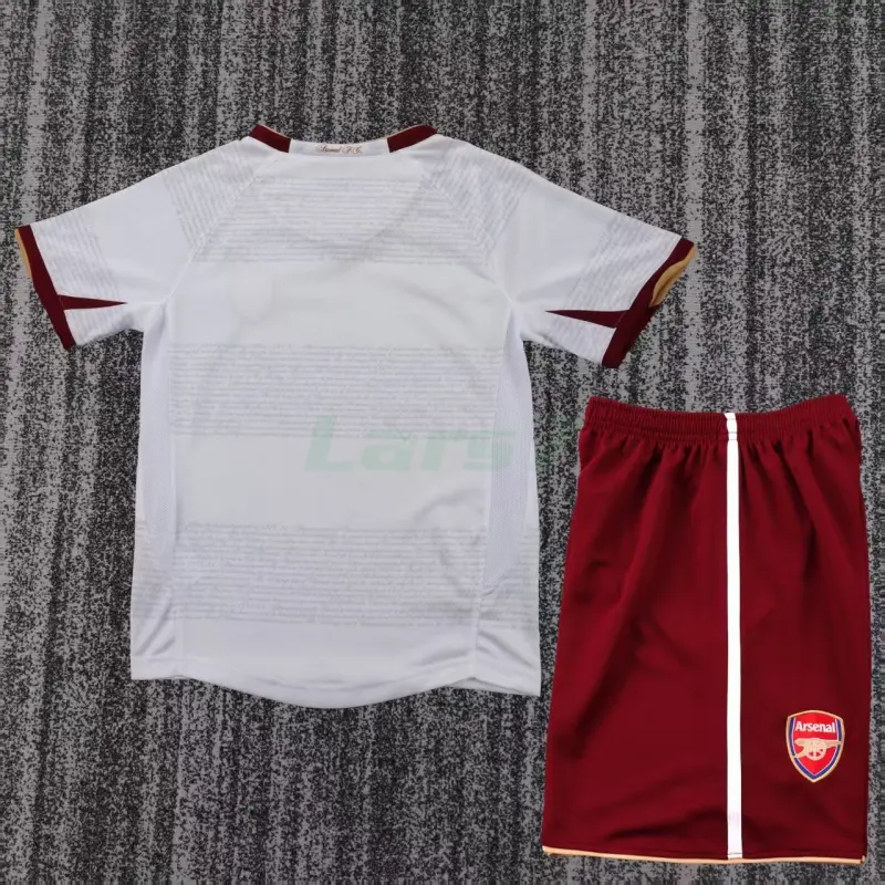 Camiseta Arsenal 2ª Equipación Retro 2007/08 Blanco Niño Kit