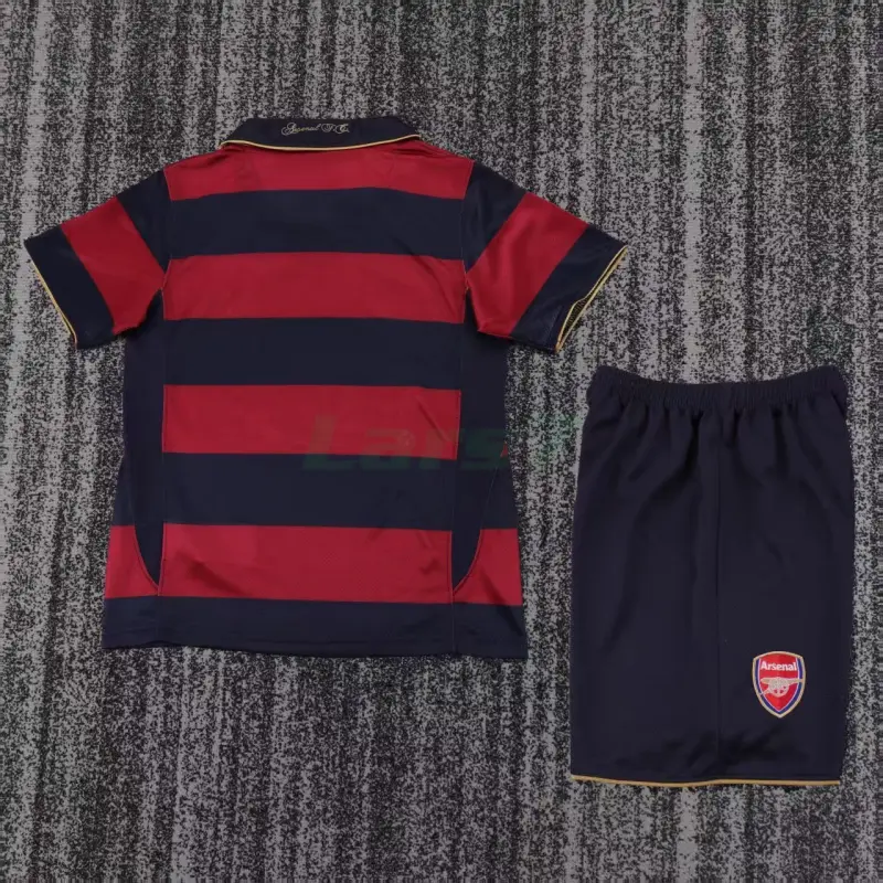 Camiseta Arsenal 3ª Equipación Retro 2007/08 Rojo Oscuro/Negro Niño Kit