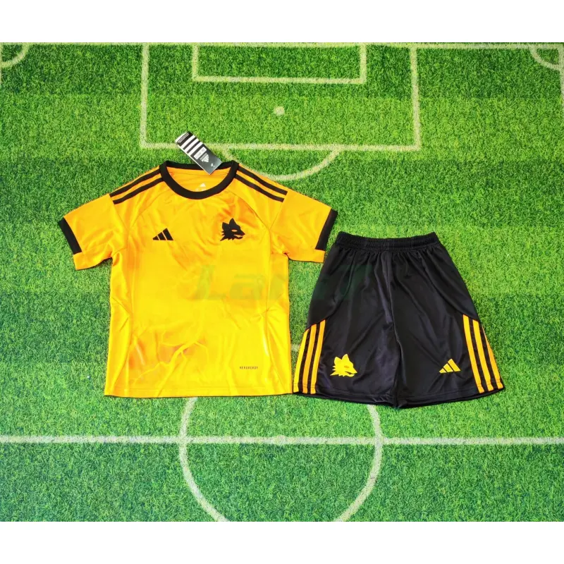 Camiseta AS Roma 2ª Equipación 2025/2026 Naranja Niño Kit