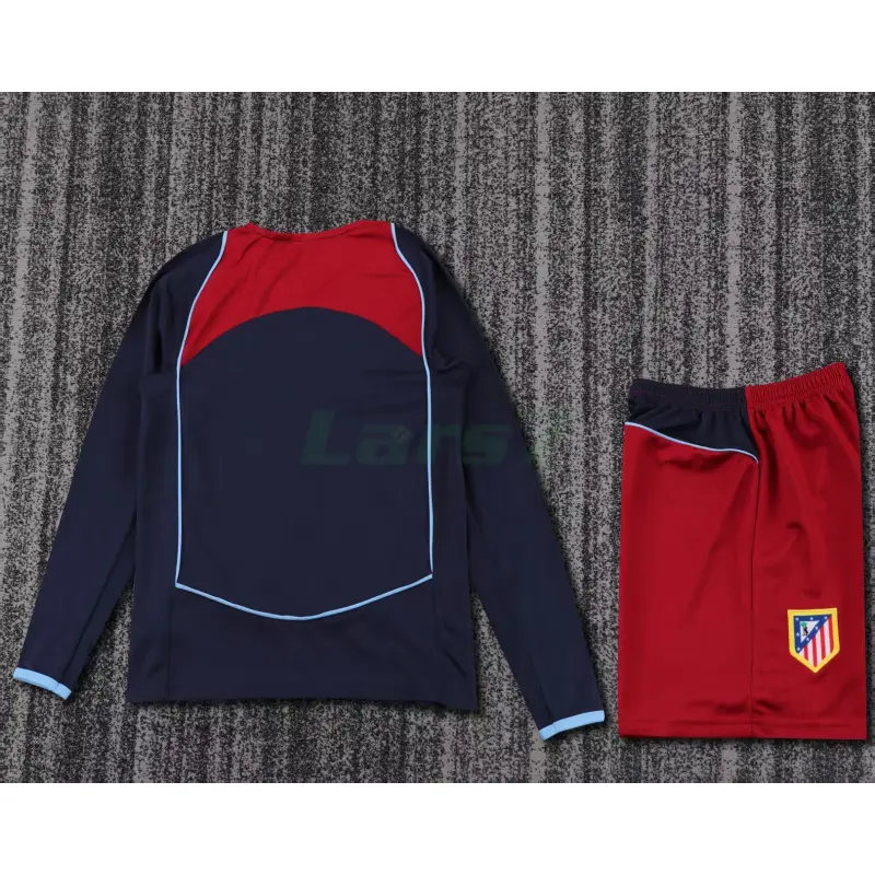 Camiseta Atlético de Madrid 2ª Equipación Retro 2004/05 ML Azul Marino Niño Kit