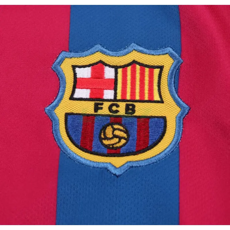 Camiseta Barcelona 1ª Equipación Retro 2005/06 ML Rojo/Azul Niño Kit