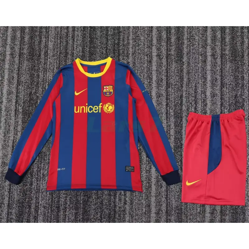 Camiseta Barcelona 1ª Equipación Retro 2010/11 ML Rojo/Azul Niño Kit