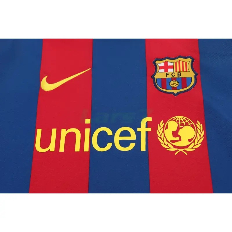 Camiseta Barcelona 1ª Equipación Retro 2010/11 ML Rojo/Azul Niño Kit