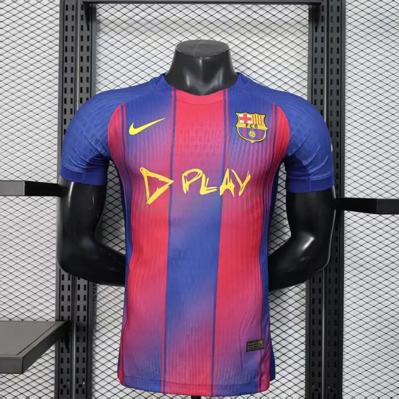Camiseta Barcelona x Ed Sheeran 1ª Equipación 2025/2026 Azul/Rojo (EDICIÓN JUGADOR)