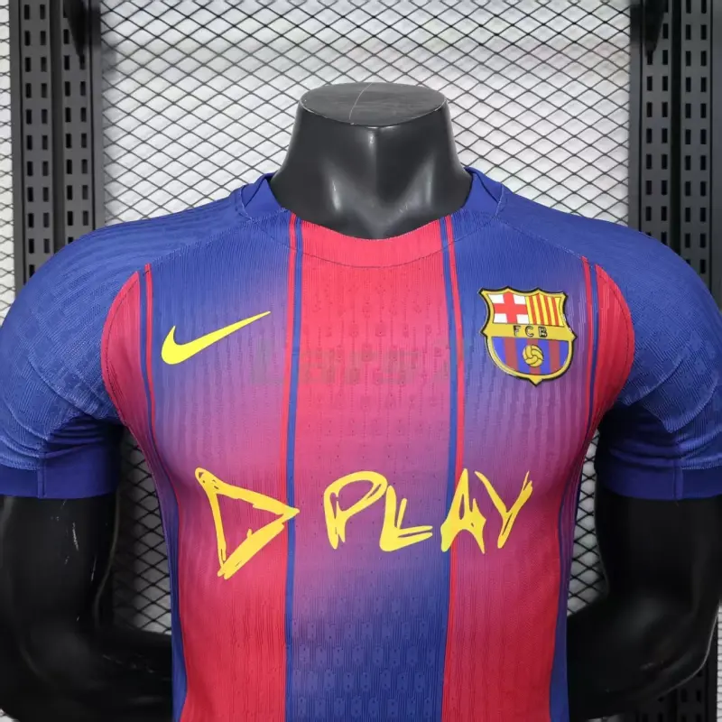 Camiseta Barcelona x Ed Sheeran 1ª Equipación 2025/2026 Azul/Rojo (EDICIÓN JUGADOR)