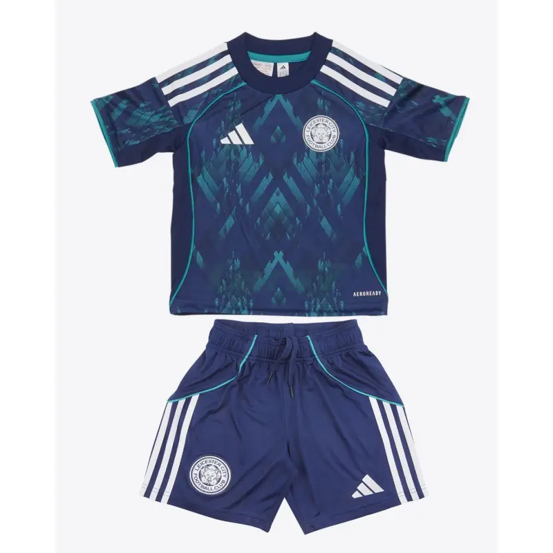 Camiseta Leicester City 2ª Equipación 2025/2026 Azul Niño Kit