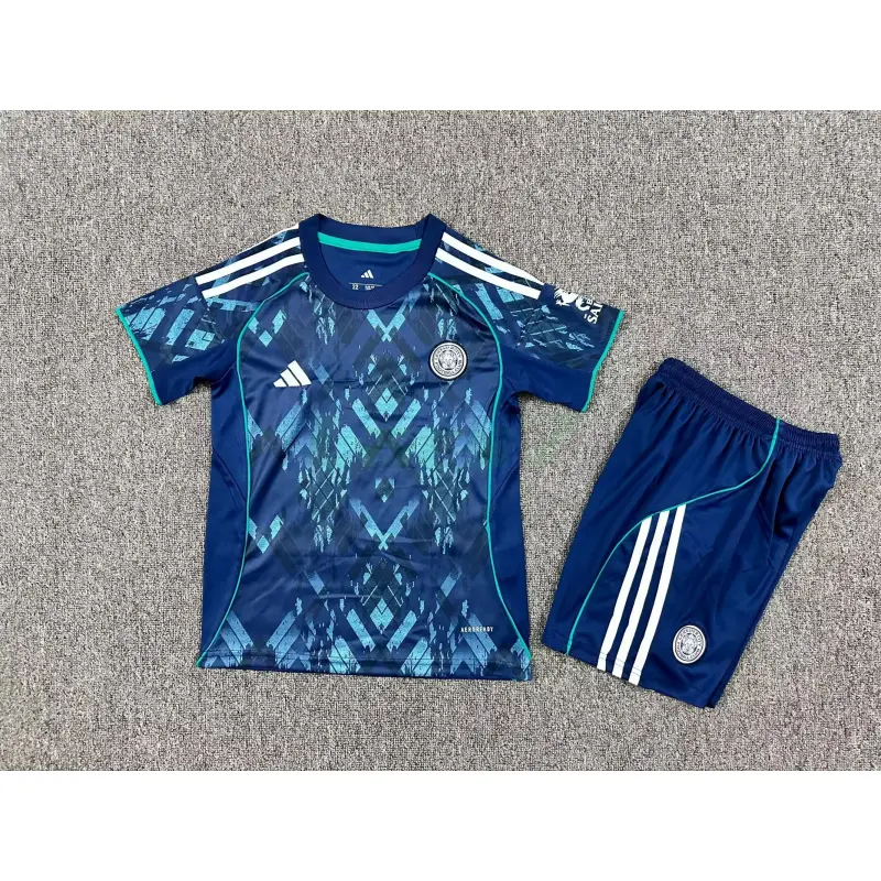 Camiseta Leicester City 2ª Equipación 2025/2026 Azul Niño Kit